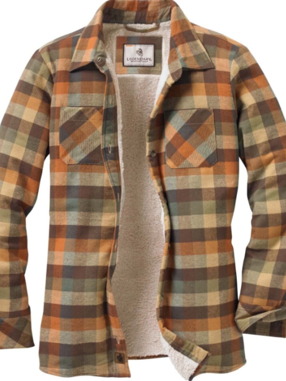 Legendary Whitetails Plaid Flannel Sherpa lined jacket - Size XL